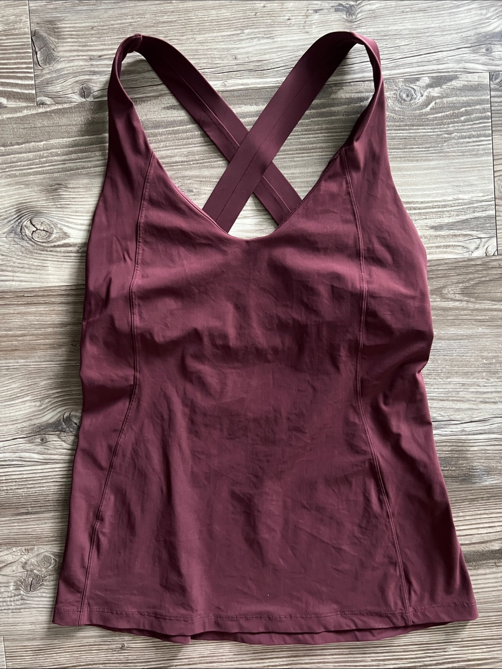 Lululemon Long Breath 2-In-1 Tank *Light Support For B/C Cup Redwood / Auburn